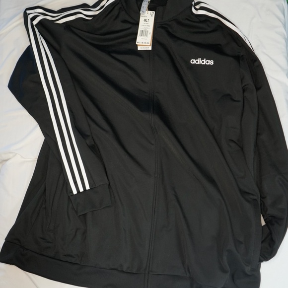 Adidas Black and White Striped Jacket - Picture 2 of 6